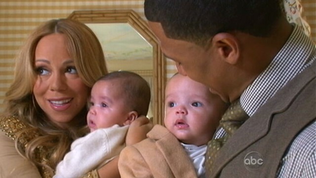 VIDEO: Barbara Walters with Mariah Carey, Nick Cannon and their twins.