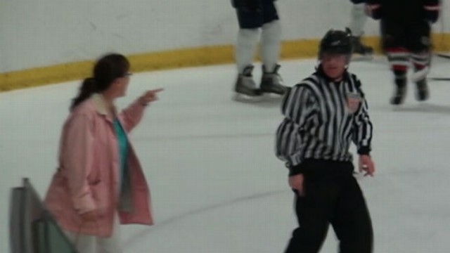 VIDEO:  Gina O?Toole was upset that referees were taking too long to stop a teen brawl.