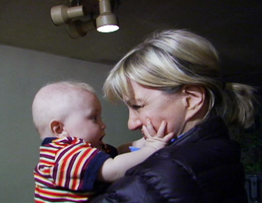 Photo: Diane Sawyer is shown here with one of the many children of the mountains.