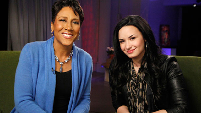 PHOTO:Â Robin Roberts interviews Demi Lovato about her troubles and recovery.