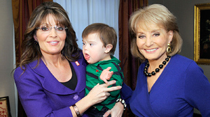 PHOTO Barbara Walters interviews former Vice Presidential candidate and Alaska Governor Sarah Palin for ABC News, Nov. 16, 2009.