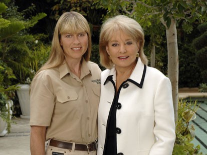 Terri Irwin and Babara Walters