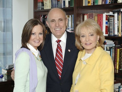 Rudy Guiliani, Judith Guiliani, Barbara Walters Rudy Guiliani, Judith Guiliani, Barbara Walters