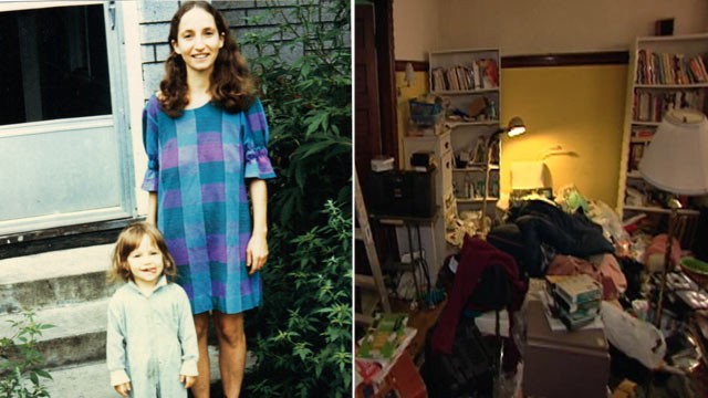 PHOTO:&nbsp;Jessie Sholl, as a young girl, poses with her mother, a hoarder whose home Sholl said she once felt compelled to clean."
