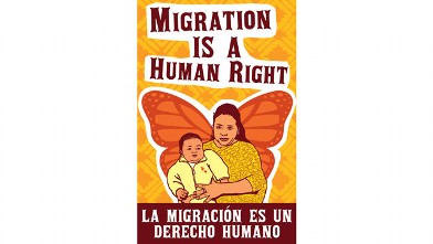 Artwork by Jesus Barraza and Melanie Cervantes of Dignidad Rebelde.
