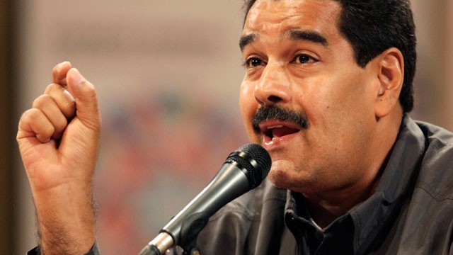 PHOTO:&nbsp;Venezuela's acting President Nicolas Maduro speaks at the opening of the Ninth International Book Fair of Venezuela (Filven) which pays tribute to late President Hugo Chavez at the Teresa Carreno theater in Caracas, Venezuela.