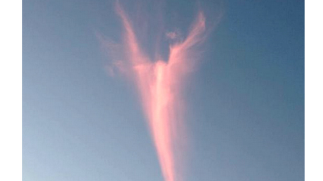 PHOTO: A cloud shaped as an angel was seen in Miami, Florida, after the new Pope was announced.