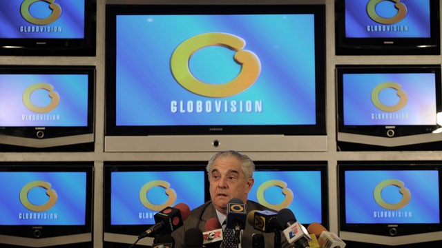 PHOTO: Globovision owner Guillermo Zuloaga announced on Monday that he would sell his TV channel to Juan Domingo Cordero, an insurance tycoon with connections to the government. This is a file picture from November 18, 2009.