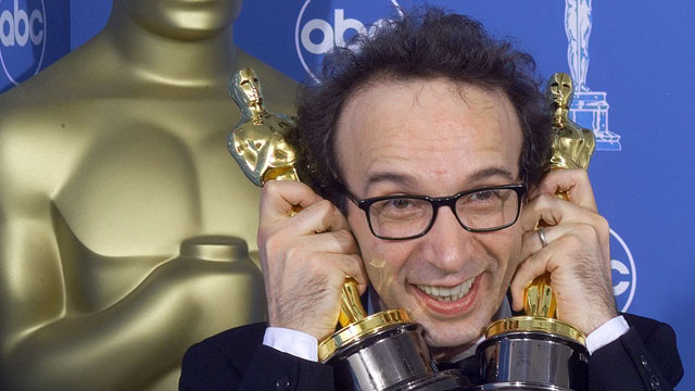 PHOTO:  Roberto Benigni, poses for photographers.