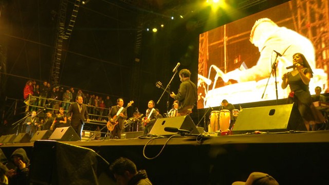 PHOTO: Cumbia group Los Angeles Azules perform at Mexico City's Vive Latino festival on March 16, 2013.