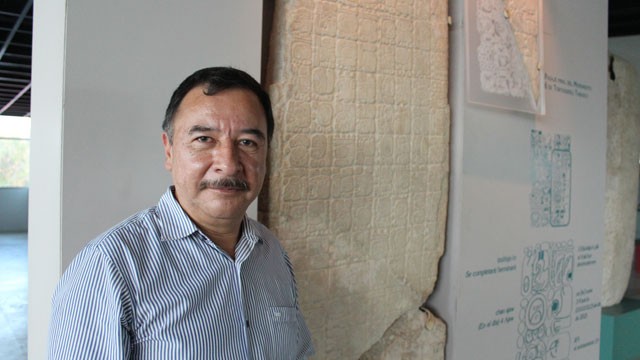 PHOTO:&nbsp;Jose Luis Romero is an expert on Monument 6 of Tortuguero, the stone that is said to predict the end of the world.