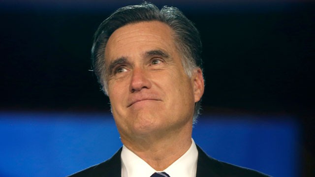 PHOTO: Republican presidential candidate and former Massachusetts Gov. Mitt Romney delivers his concession speech at his election night rally in Boston, Wednesday, Nov. 7, 2012.