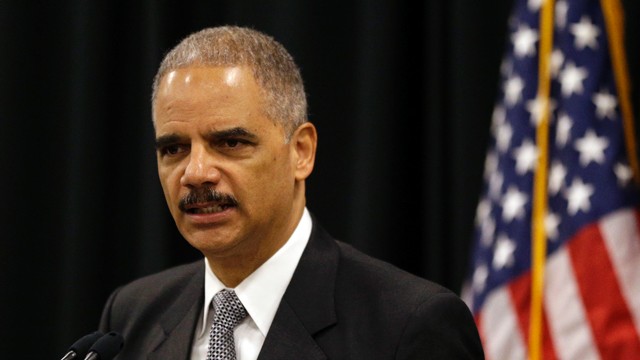 PHOTO: U.S. Attorney General Eric Holder speaks during a news conference in Towson, Md., Wednesday, Oct. 3, 2012, to announce $2.4 million in grants that are intended to assist 13 jurisdictions with intellectual property law enforcement efforts.