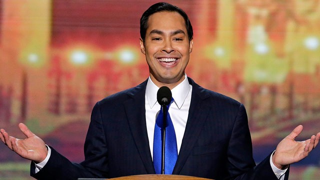San Antonio Mayor Julian Castro addresses the Democratic National Convention in Charlotte, N.C.