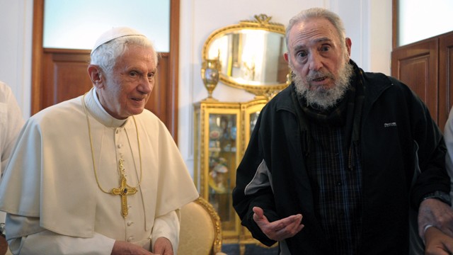 PHOTO: L'Osservatore Romano Pope Benedict XVI meets with Fidel Castro in Havana. Benedict announced Monday Feb. 11, 2013 he would resign Feb. 28, the first pontiff to do so in nearly 600 years.