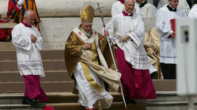 PHOTO: Benedict XVI announced Monday, Feb. 11, 2013, that he would resign on Feb. 28 because he was simply too infirm to carry on.