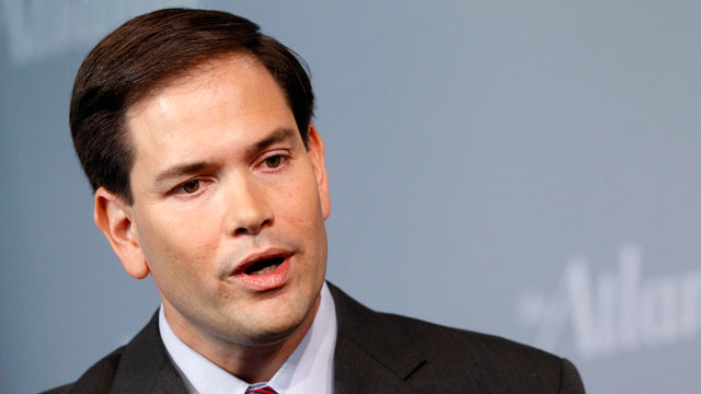 PHOTO: In this Oct. 5, 2011 file photo, Sen. Marco Rubio, R-Fla., speaks at the Newseum in Washington.