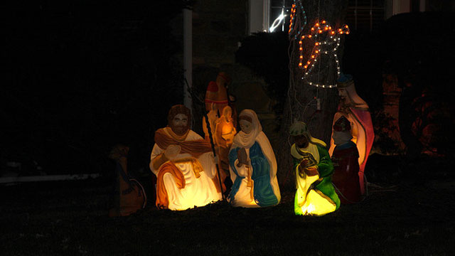 PHOTO: It's best to keep your stolen nativity figures off of Facebook.