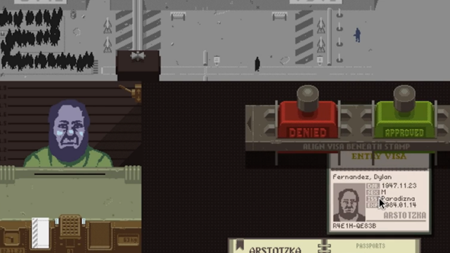 PHOTO: New 'Papers Please' video game aims to humanize the job of a border agent.