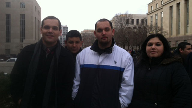 PHOTO: Tony Painter (left) wants Obama to focus on immigration reform.