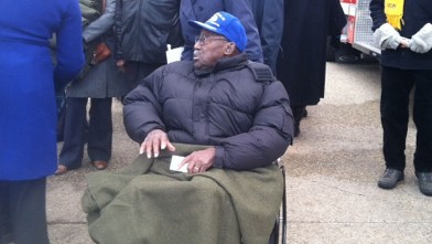 PHOTO: A veteran attends the inauguration.