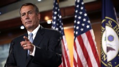 PHOTO: Speaker of the House John Boehner (R-Ohio) speaks during his weekly news conference June 6, 2013 on Capitol Hill in Washington, D.C.