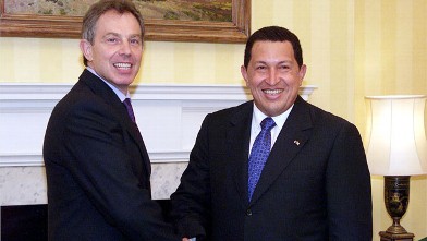 PHOTO: Chavez had a few opinions about Tony Blair.