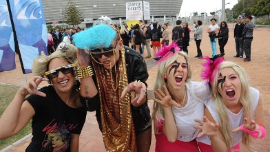 PHOTO: South African Lady Gaga fans with their "paws up."