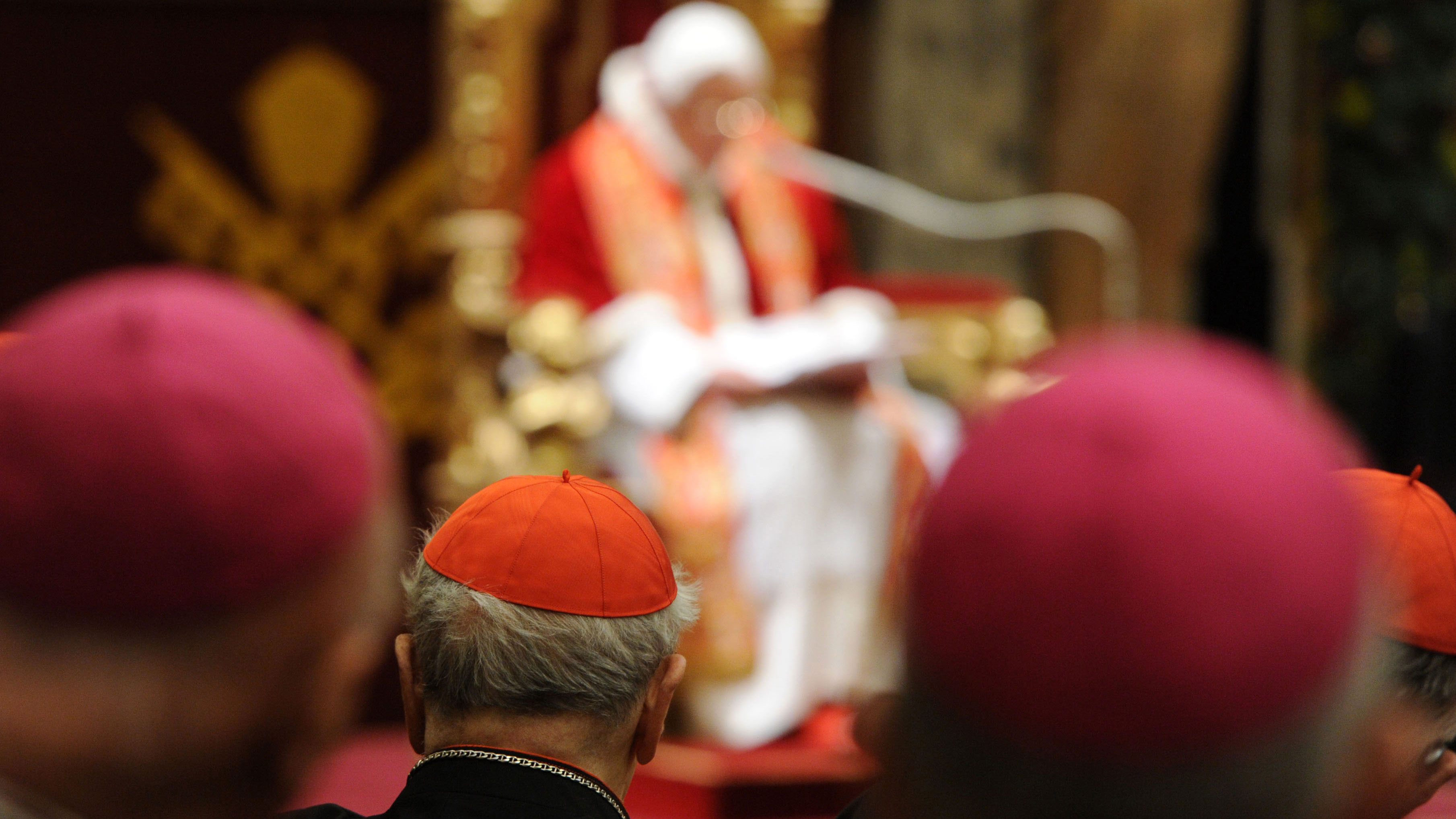 PHOTO: Here, the Pope is shown receiving the Roman Curia.