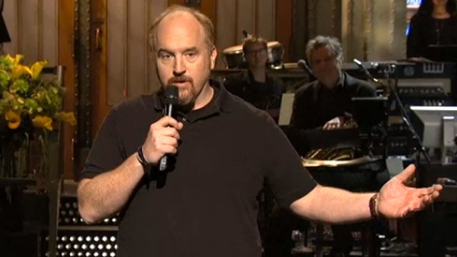 Louis C.K. opened his SNL hosting gig with a hilarious skit about his complicated relationship with the elderly.