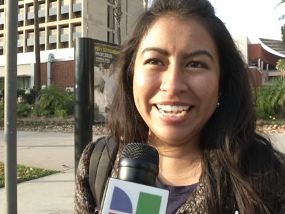 College students at Cal State Los Angeles express who they'll be voting for. Some of them say they won't even be voting.