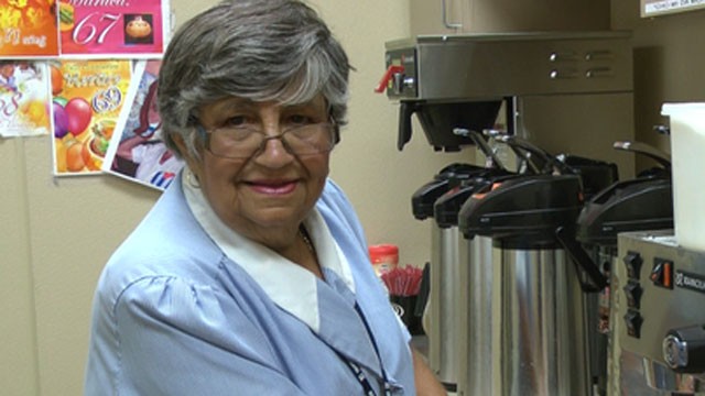 PHOTO: Martica shows us how to prepare Cuban coffee.