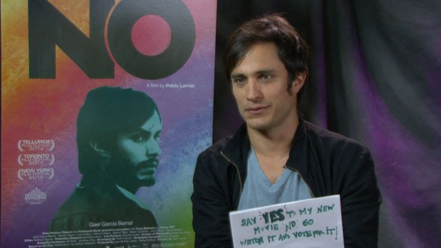 PHOTO: Gael Garcia Bernal talks about his new movie 'No'.