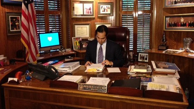 San Antonio Mayor Julian Castro at his office.