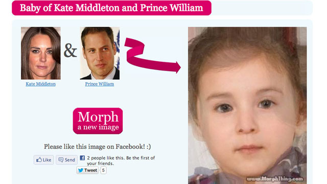 Our morph of what the royal baby will look like.