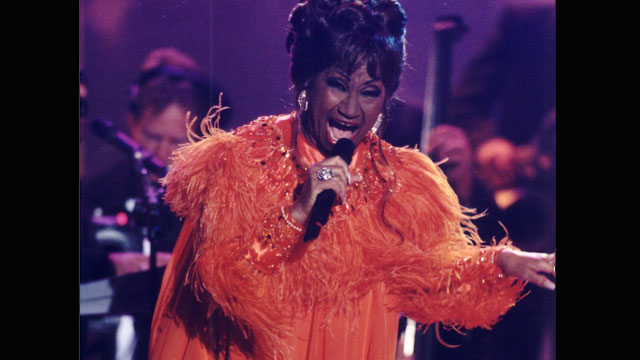 PHOTO: Celia Cruz at Premio Lo Nuestro in 2001.