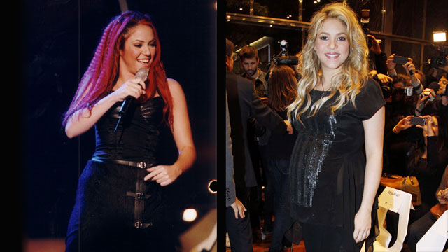 PHOTO: Shakira at Premio Lo Nuestro in 1999 and in Spain in January 2013.