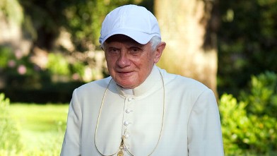 PHOTO: Pope Benedict XVI walks in the gardens of his summer residence on July 26, 2010 in Castel Gandolfo, near Rome, Italy.