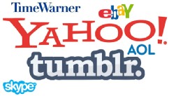 PHOTO: Some of the logos from the list of The Worst Internet Acquisitions.