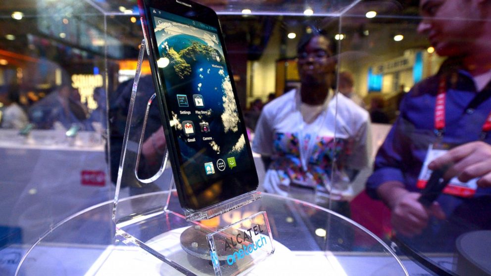 PHOTO: One of Alcatels Onetouch smartphone models is displayed at the 2013 International CES at the Las Vegas Convention Center in Las Vegas, Nevada, Jan. 10, 2013.
