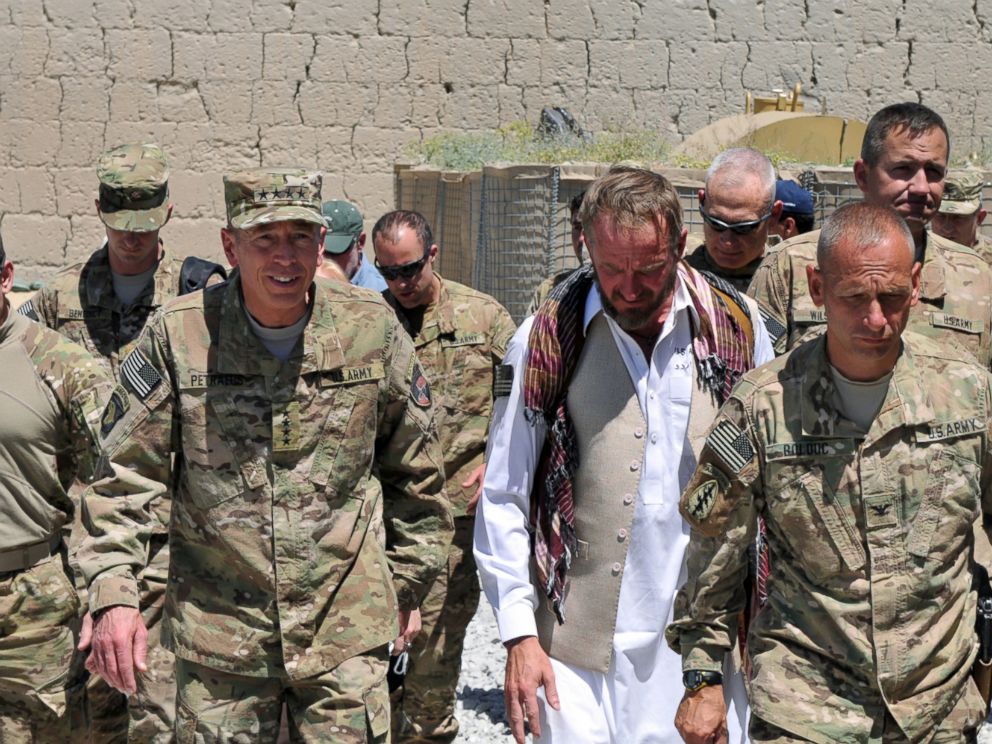 PHOTO: Gen. David Petraeus, seen here second from left next to former Special Forces Maj. Jim Gant, took over command of U.S. forces in Afghanistan in 2010. He has praised Gants courage, intelligence and vision.