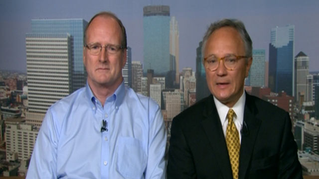 PHOTO: Dr. Jack Drogt, right, appears on "Good Morning America," July 17, 2012, after he found a needle in a sandwich on a Delta airlines flight from Amsterdam to Minneapolis on July 16, 2012.