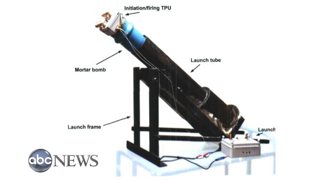 PHOTO: A fully assembled and ready-to-fire mortar