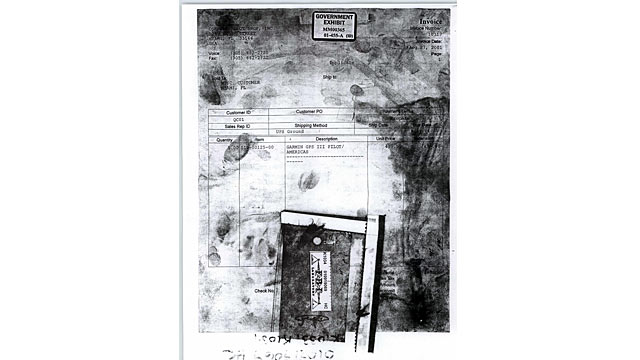PHOTO: Osh Kosh GPS receipt.