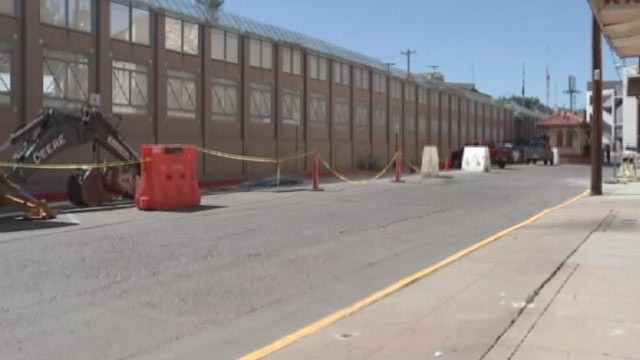 PHOTO: Smugglers in Mexico have tunneled their way under metered parking spaces in the border town of Nogales, Arizona.