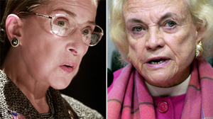 PHOTO Ginsburg said the money involved in electing judges remains one of the most pressing concerns facing the American court system. And she joined O?Connor, in calling for reform.