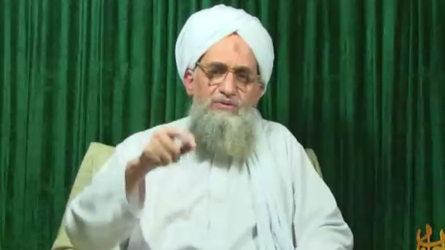 PHOTO: Al Qaeda leader Ayman al-Zawahiri released a 13-minute video Tuesday that celebrates what he calls Americas "defeats" in Iraq and Afghanistan.