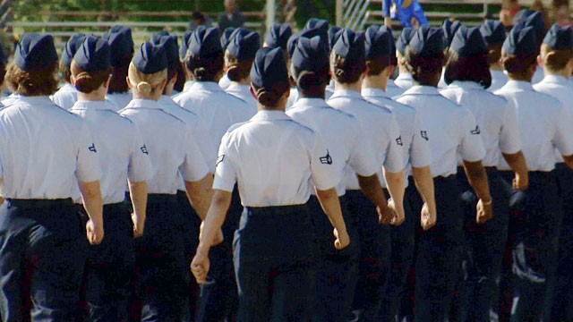 PHOTO: Female airmen at Lackland Air Force Base