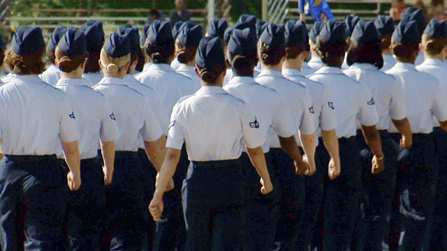 PHOTO: Female airmen at Lackland Air Force Base