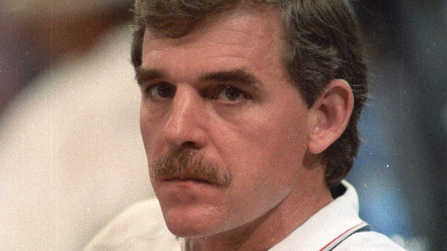 PHOTO: In this Aug. 4, 1988, photo, gymnastics coach Don Peters attends the U.S. gymnastics Olympic trials in Indianapolis, Ind.